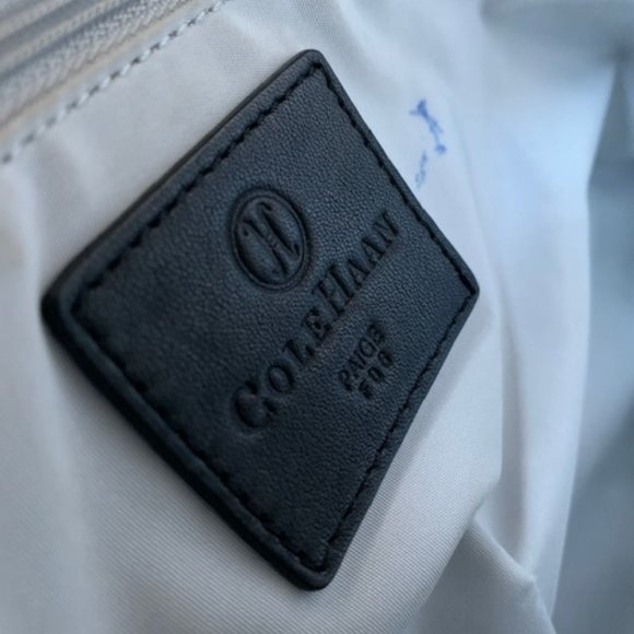 Cole Haan Black Leather Bag with Gold Accents RARE - Picture 8 of 14